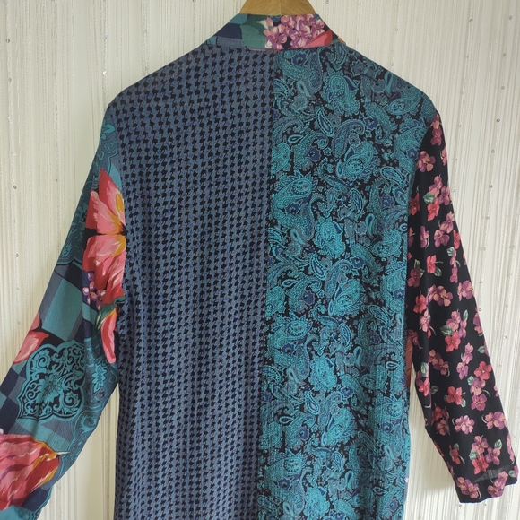 Vintage Patchwork Carole Little Shirt Coat - Picture 8 of 12